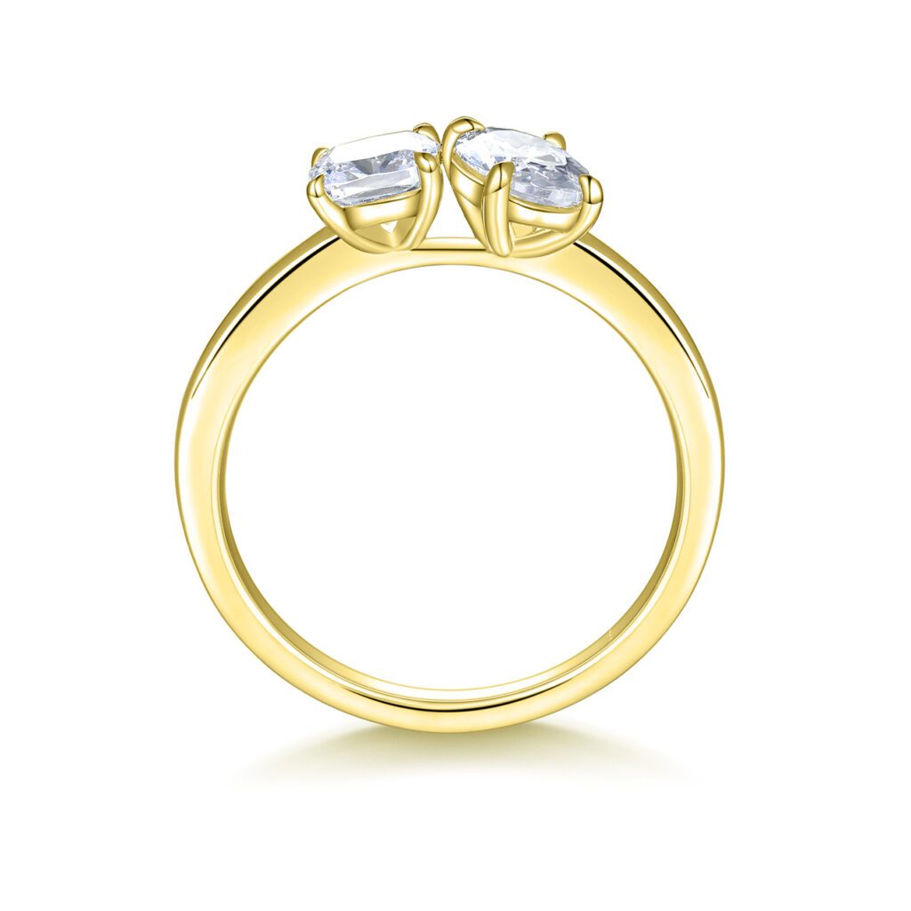 Toi et Moi – Ring med flera stenar i 18k Gulguld