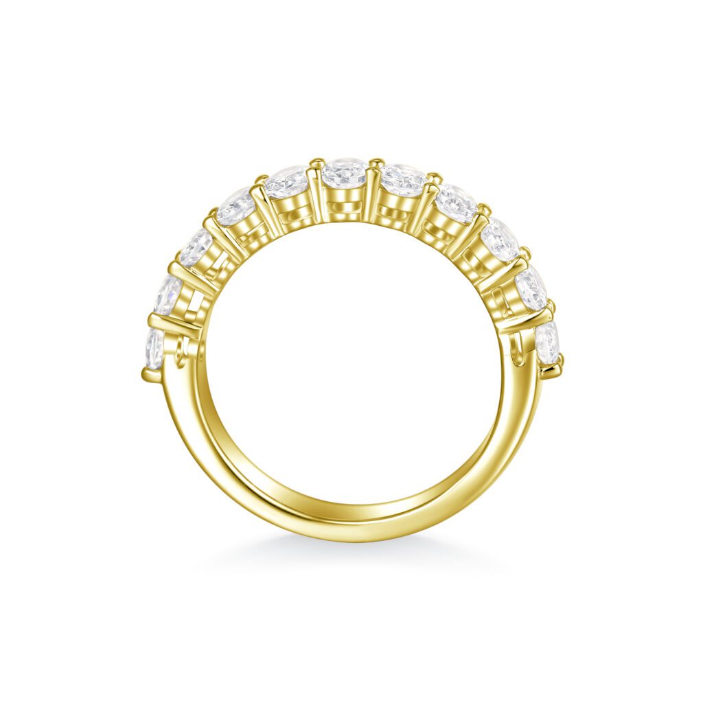 Hope – 2.2 ct Oval Alliansring i 18k Gulguld