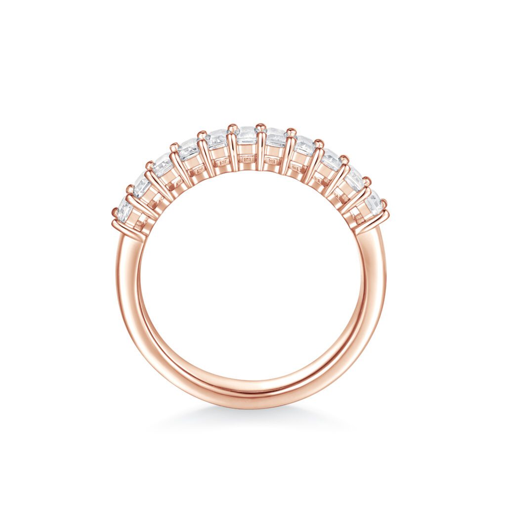 Ilona – 1.65 ct Baguetteslipade Alliansring i 18k Roséguld