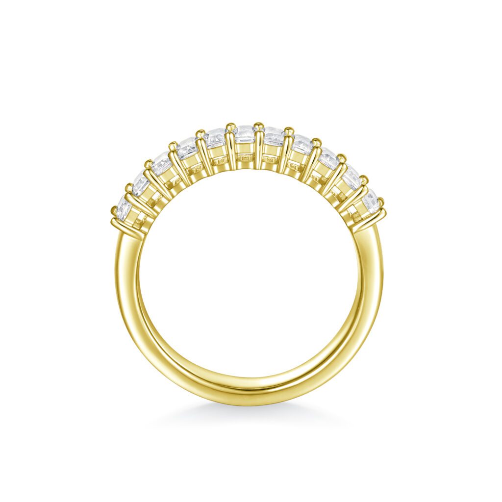Ilona – 1.65 ct Baguetteslipade Alliansring i 18k Gulguld