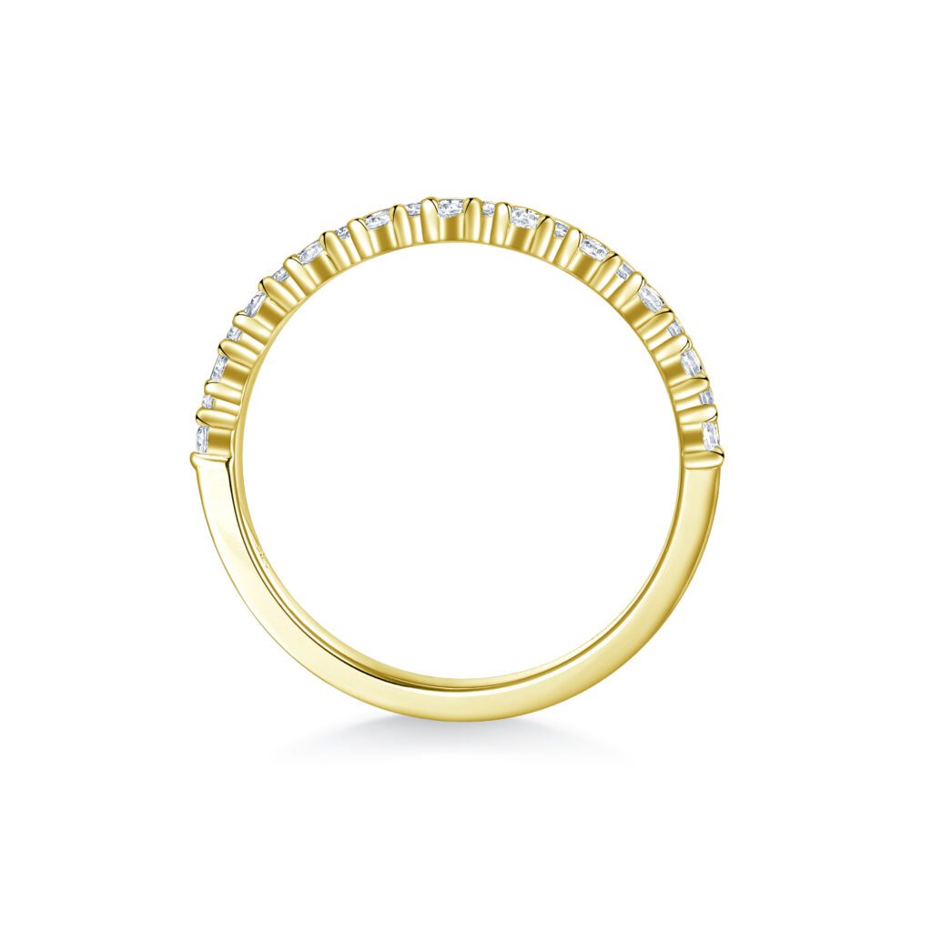 Elena – Elegant alliansring i 18k Gulguld med diamanter