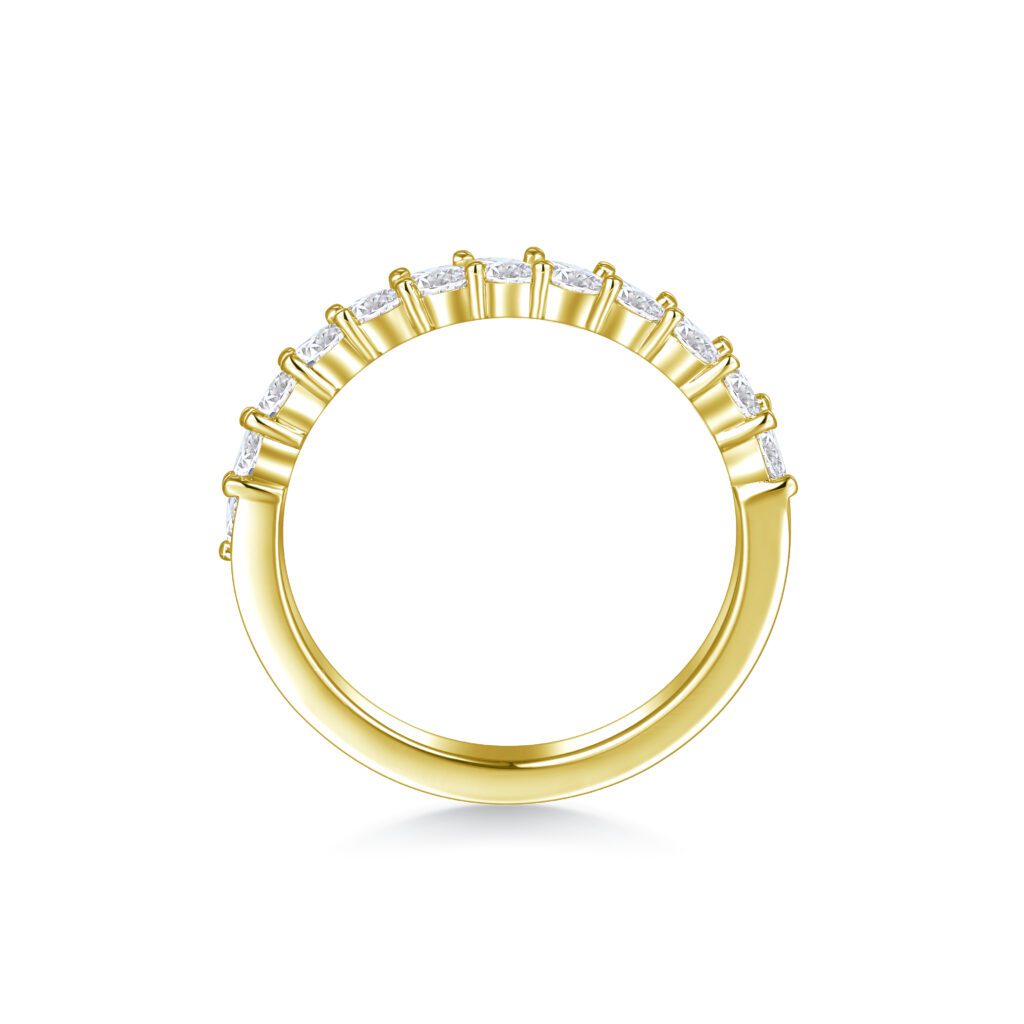 Sandra – Elegant Alliansring Med Marquiser i 18k Gulguld