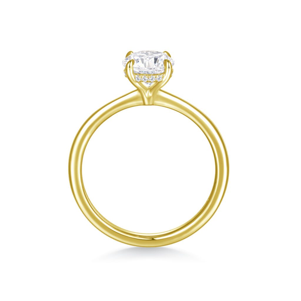 Selina – Elegant Solitärring i 18k Gulguld med diamant