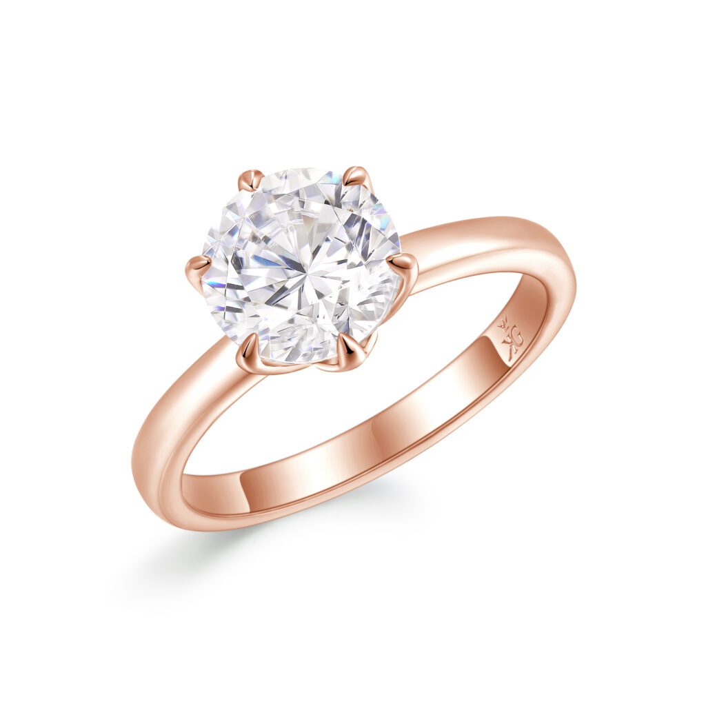 Tilia – Ring med Elegant Blomkrona i 18K Roséguld