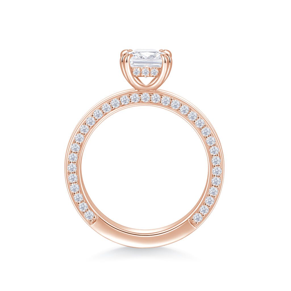 Alera – Elegant Sidostensring i 18k Roséguld