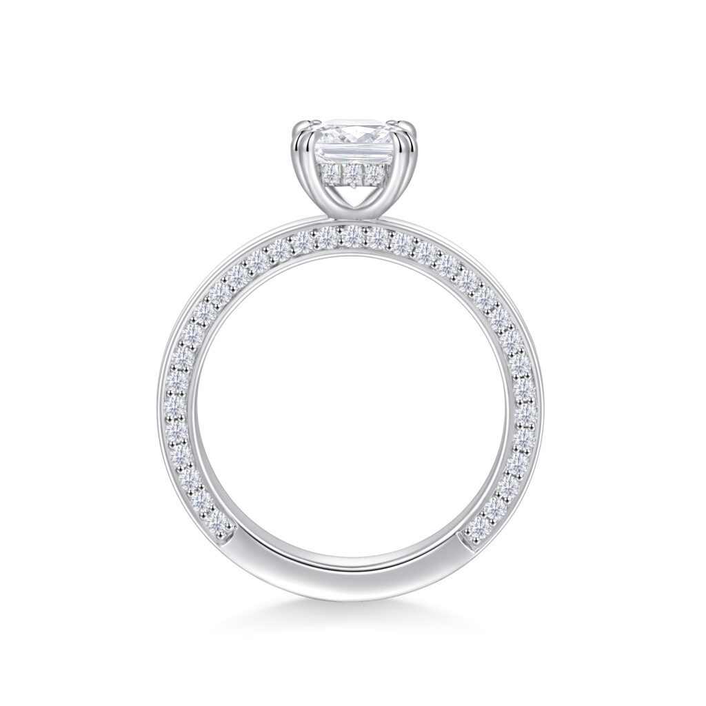 Alera – Elegant Sidostensring i 950 Platina