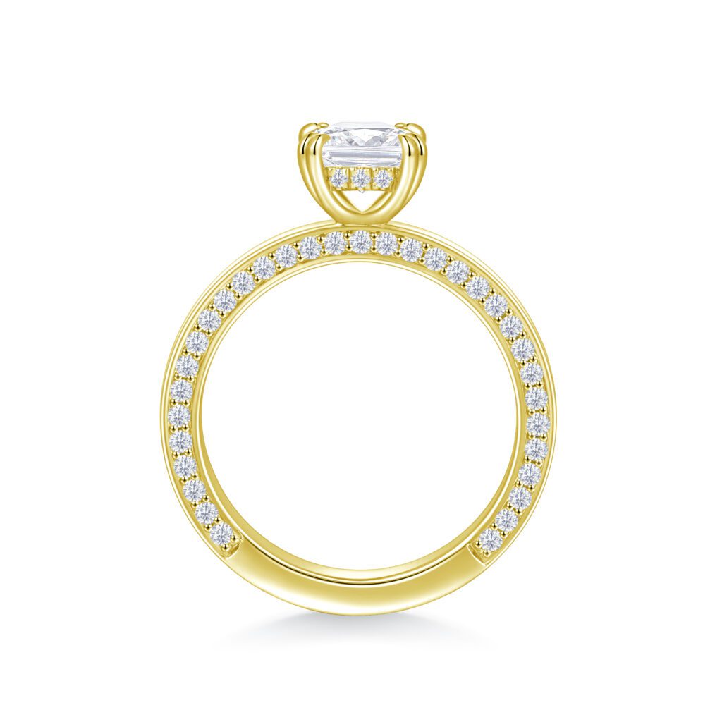 Alera – Elegant Sidostensring i 18k Gulguld