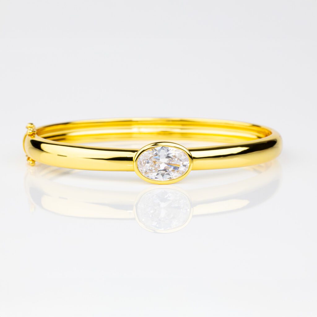 Avery – Elegant Bezel Armband i 18k Gulguld