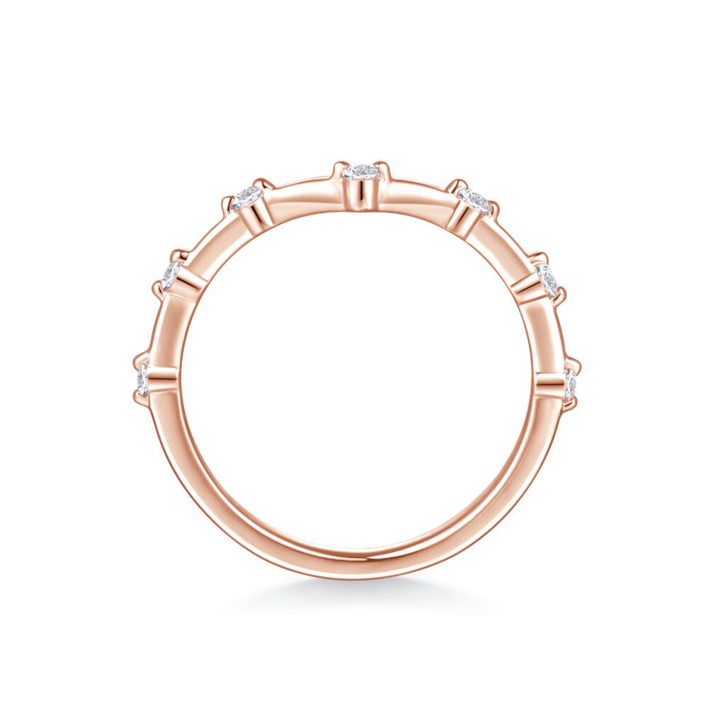 Ina – V-Ring Allians i 18k Roséguld