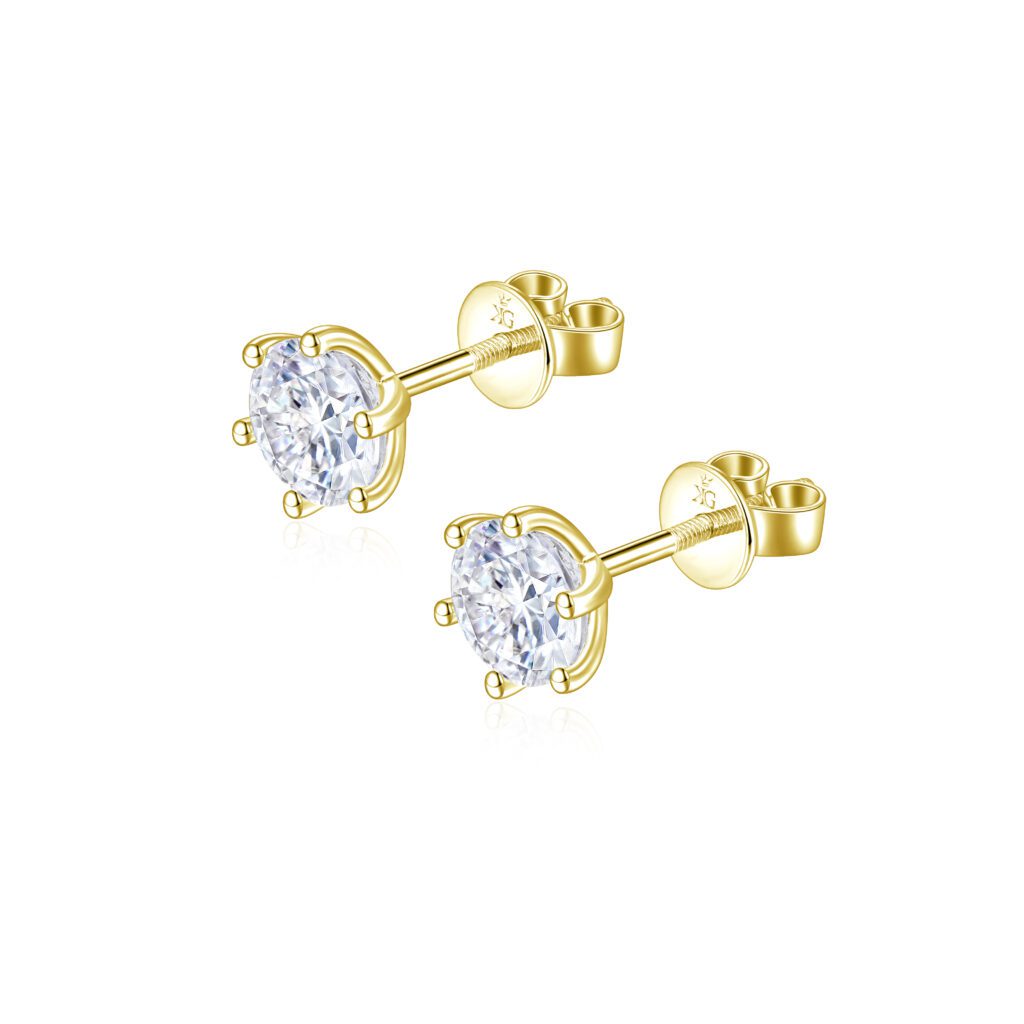 Amy – Eleganta Örhängen i 18k Gulguld