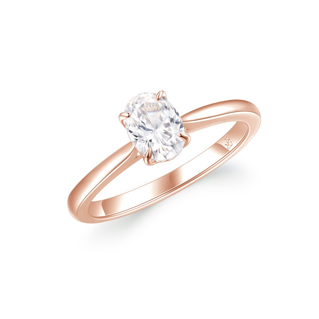 Vilda – Elegant Ring med Tulpanfattning i 18k Roséguld