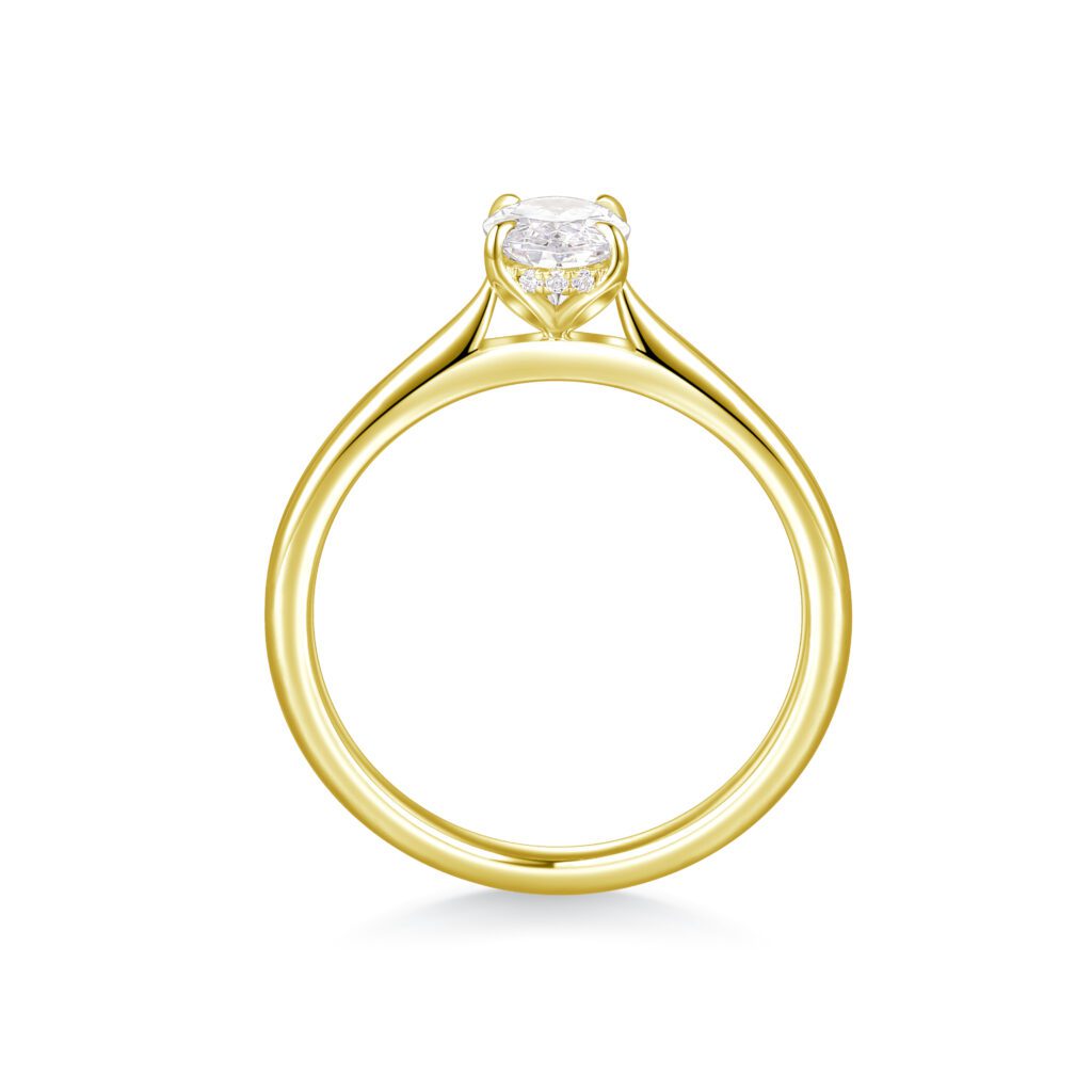 Vilda – Elegant Ring med Tulpanfattning i 18k Gulguld