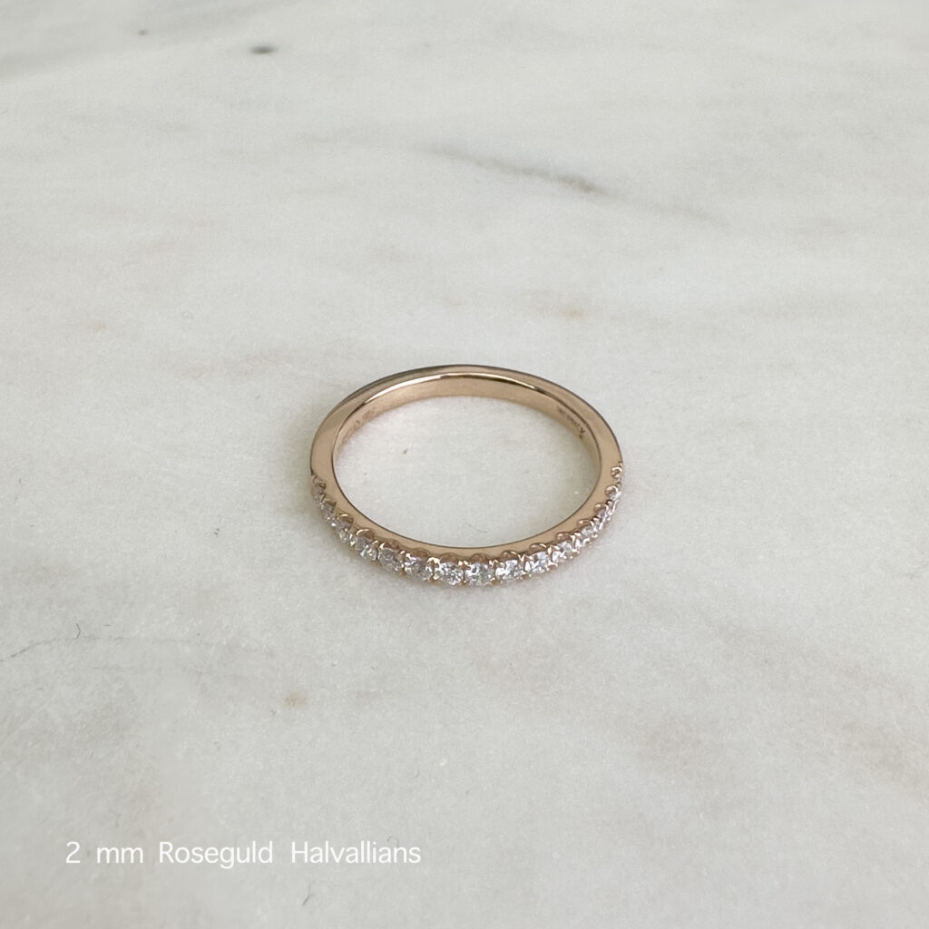 Eden Classic 0.38 carat – Elegant Halvallians i 18k Vitguld med diamanter
