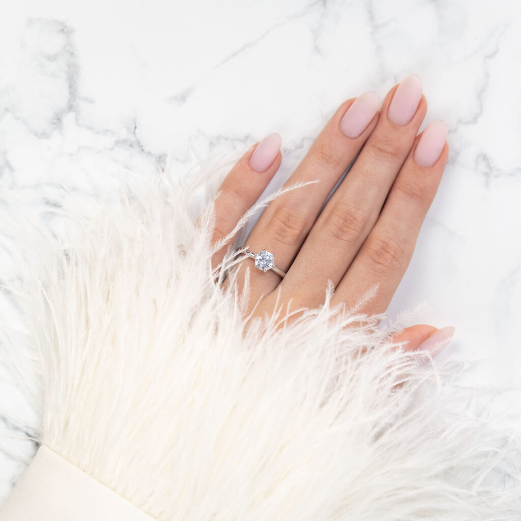 Leni – Elegant Solitärring i 18k Roséguld