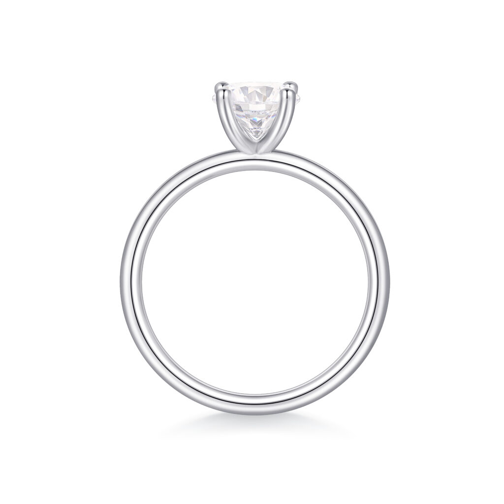 Kaia – Elegant Solitärring i 18k Vitguld