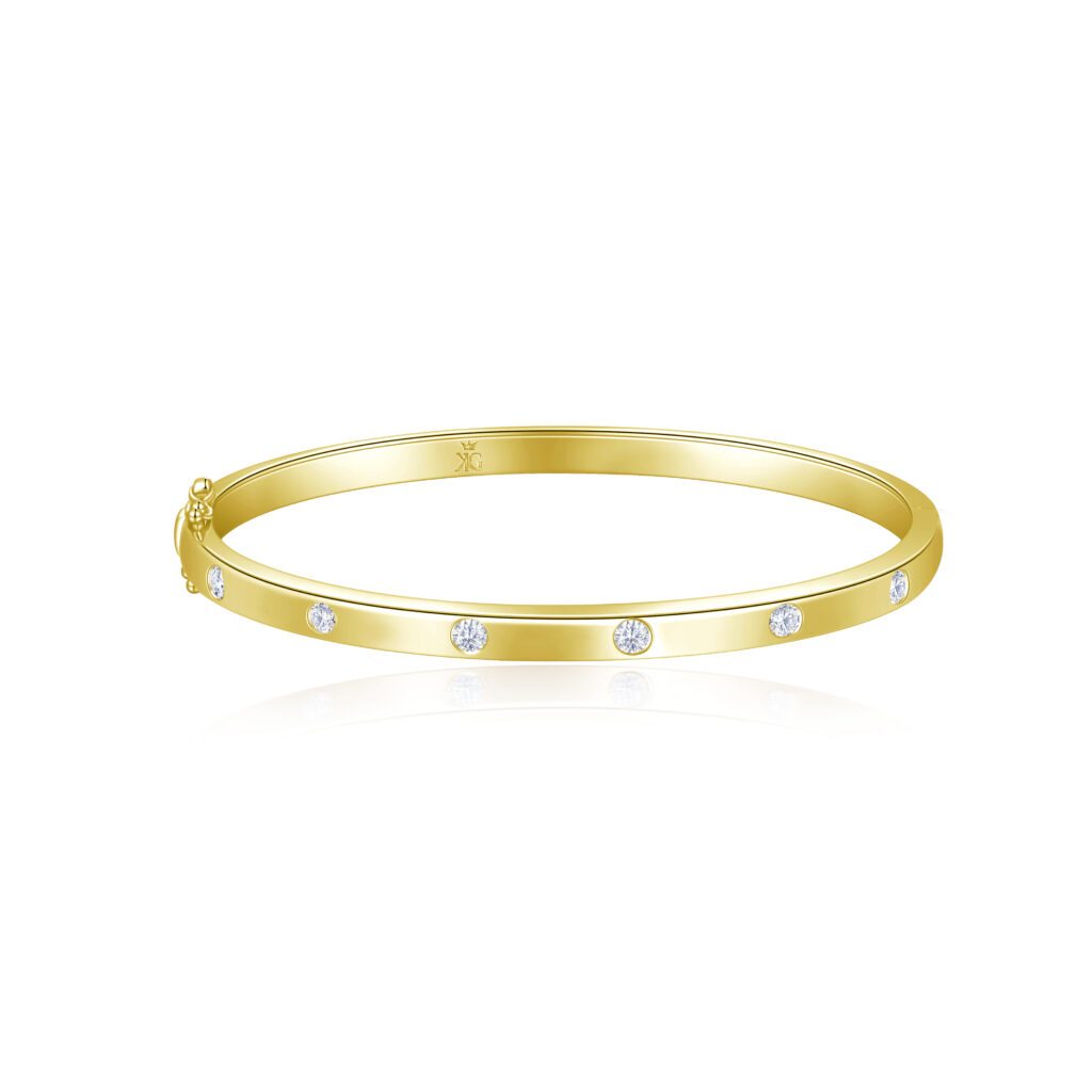 Kendall – Elegant stelt armband med Diamanter i 18k Gulguld