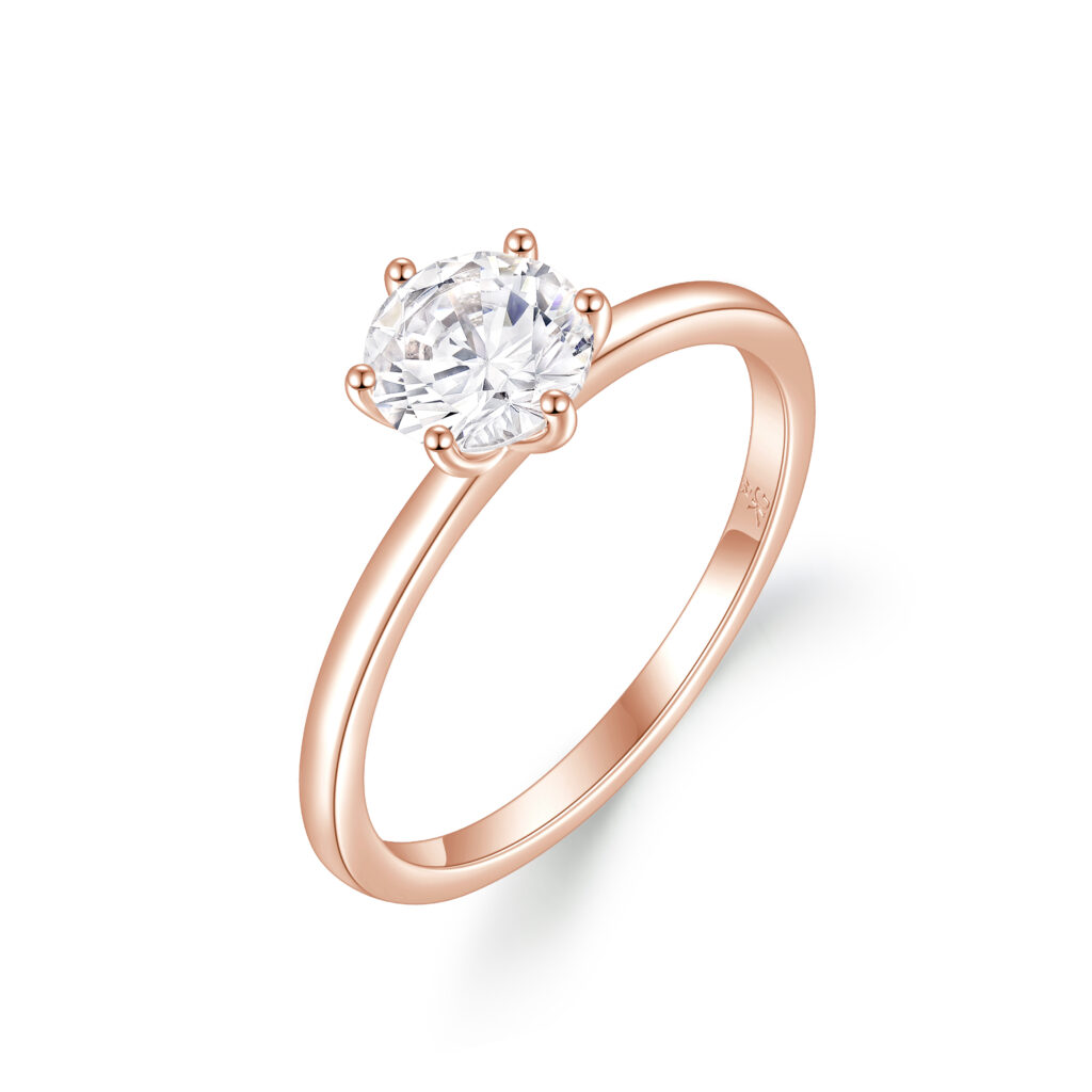 Leni – Elegant Solitärring i 18k Roséguld