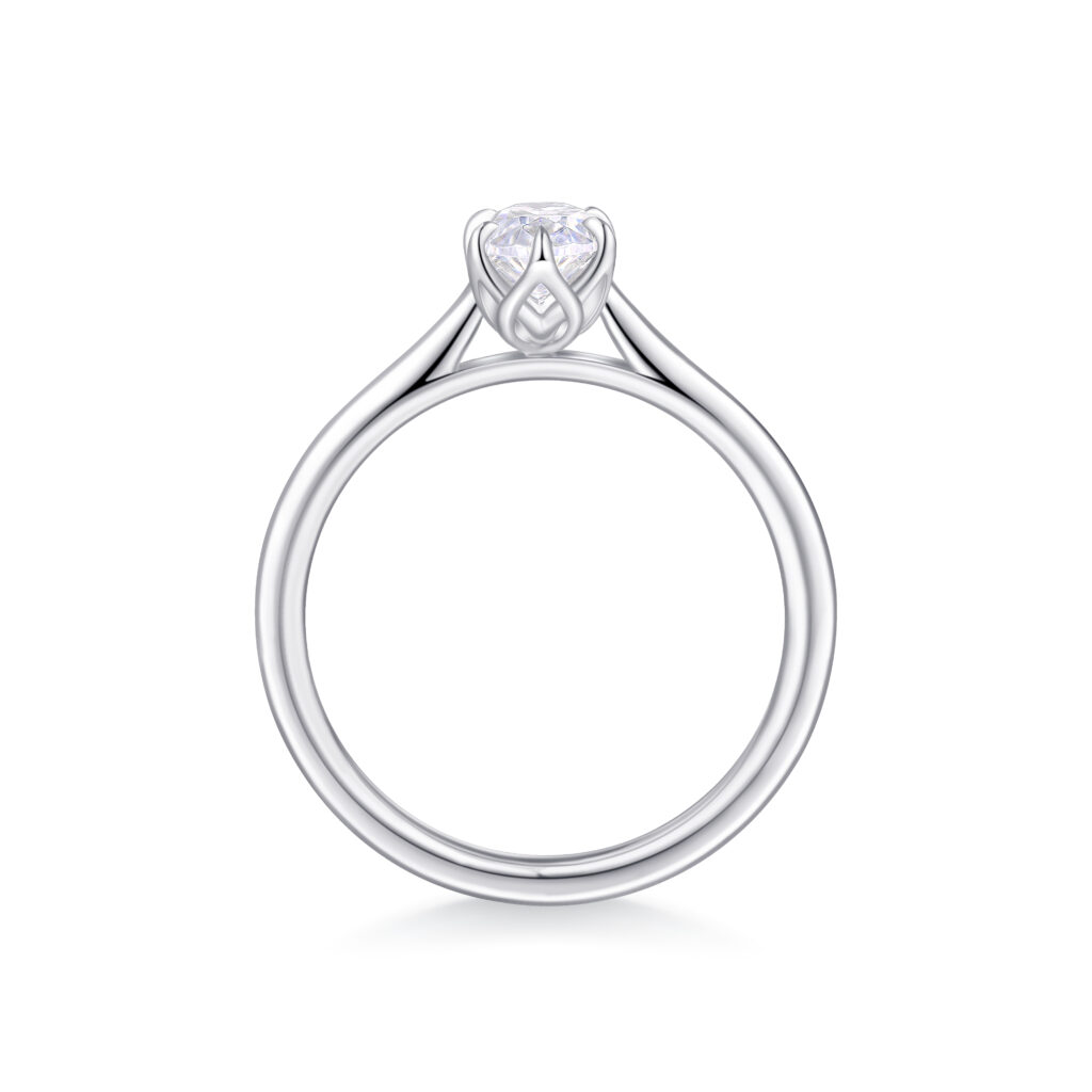 Zara – Ring med Elegant Blomkrona i 950 Platina